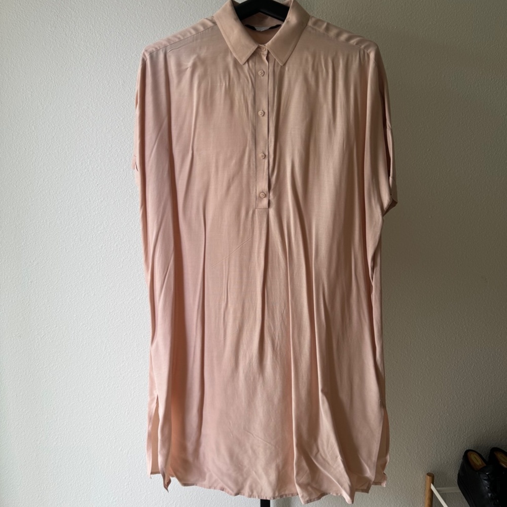 Short Sleeve Shirt Dress - Picture 2 of 9